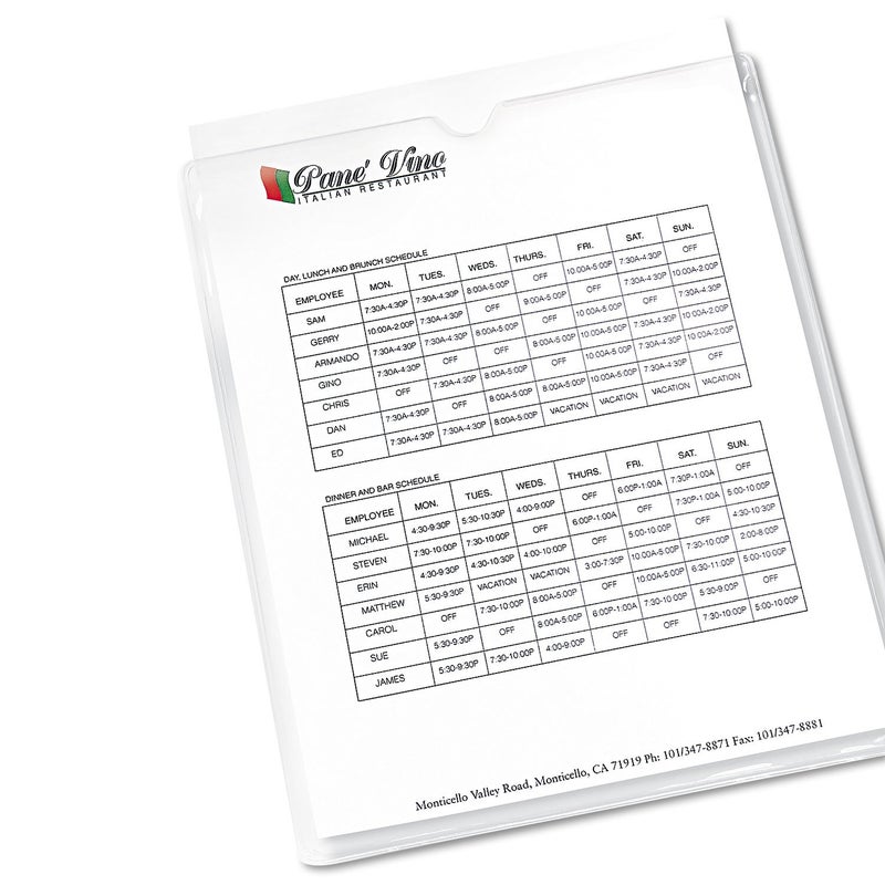 افيري أظرف ملفات Avery، منظم مستندات السفر 9 بوصة × 12 بوصة، يتسع لما يصل إلى 10 أوراق، 10 أظرف فينيل شفافة (74804) - Image 2